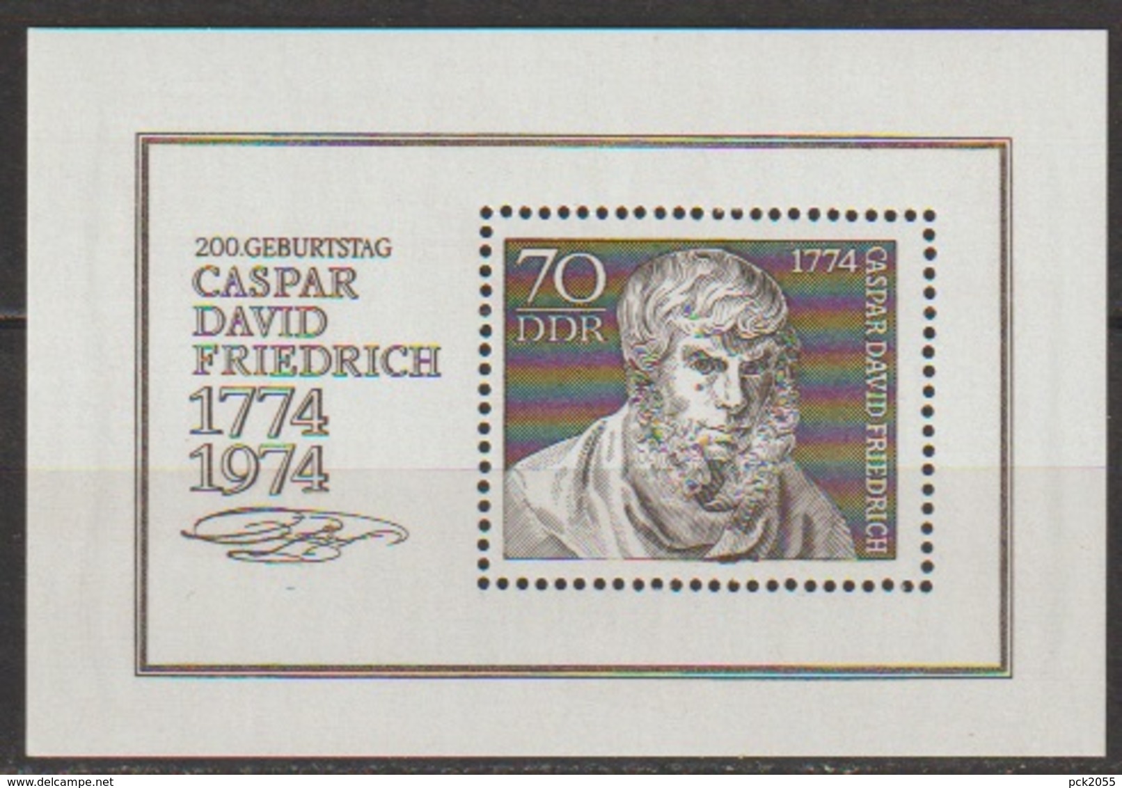 DDR 1974 MiNr.1962 Block 40  ** Postfr. 200.Geb. Caspar David Friedrich ( A1350) Günstige Versandkosten - 1971-1980