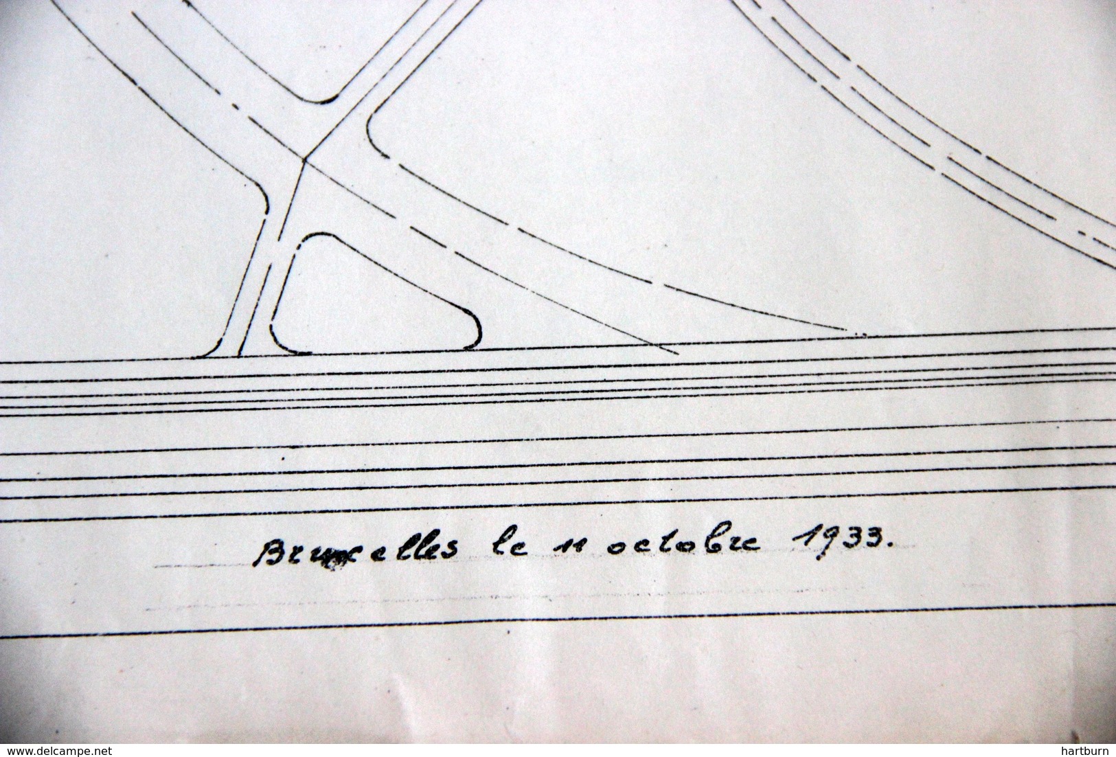 Crocodile. Middelkerke. 42 X 58. Twee Stuks. Tweede Op Transparantpapier 1933 - Arquitectura