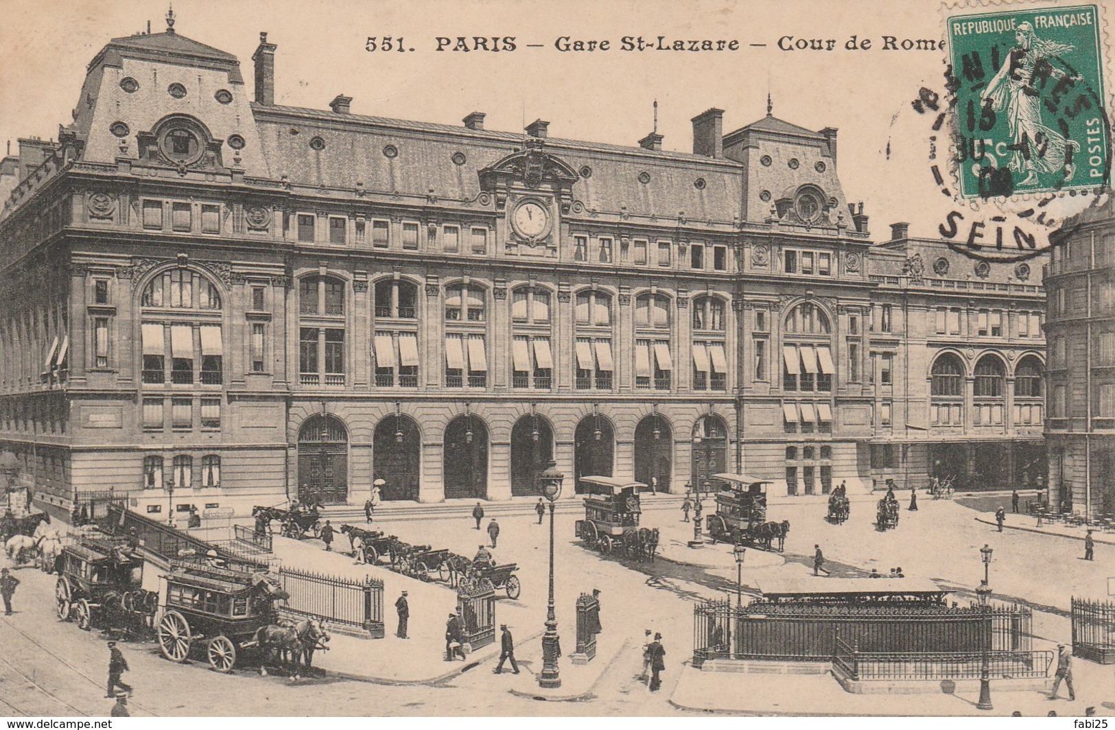 PARIS GARE SAINT LAZARE  COUR DE ROME - Métro Parisien, Gares