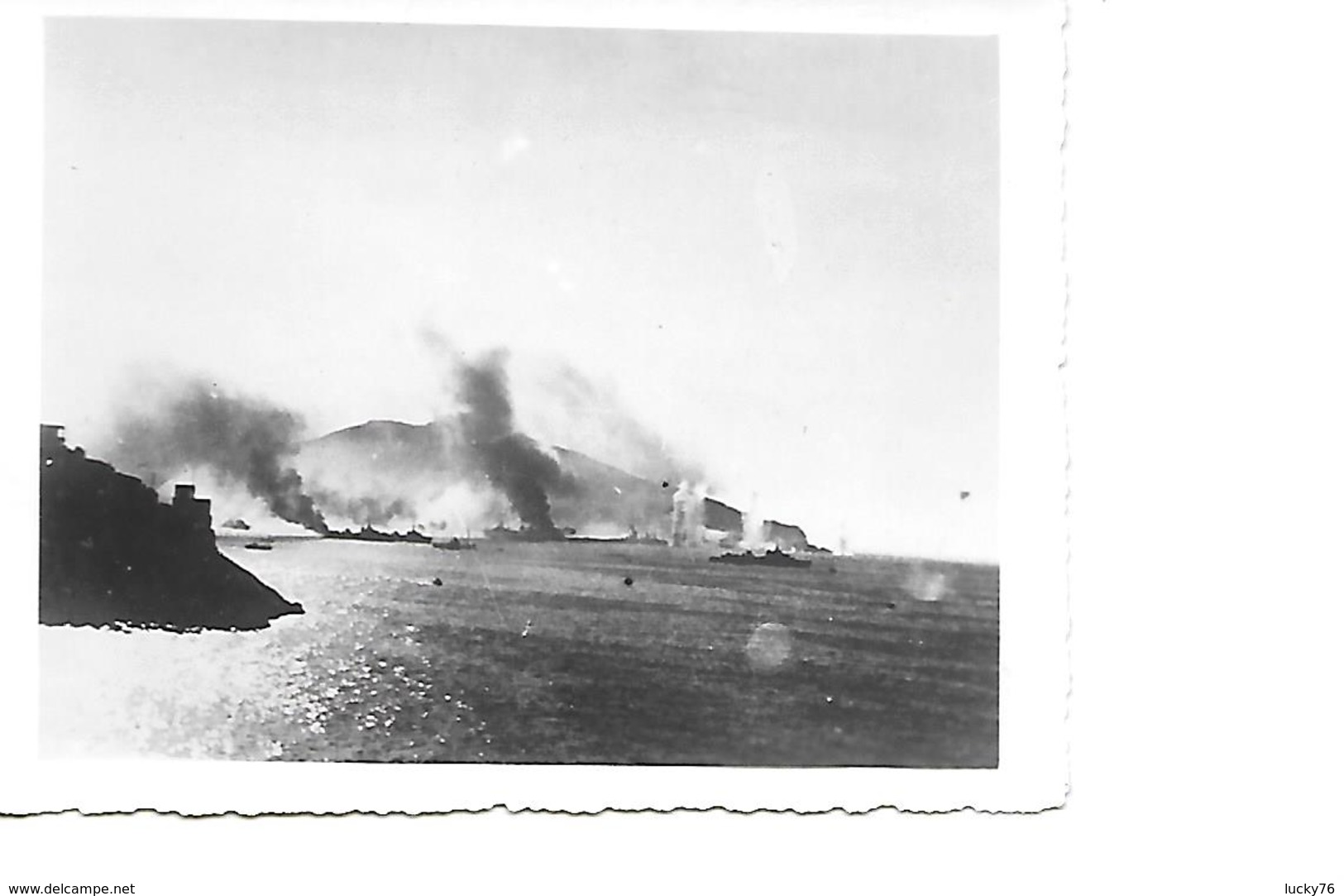 Petite Photo Mers El Kebir  3 Juillet 1940 V (9x12 Cm) - Krieg, Militär