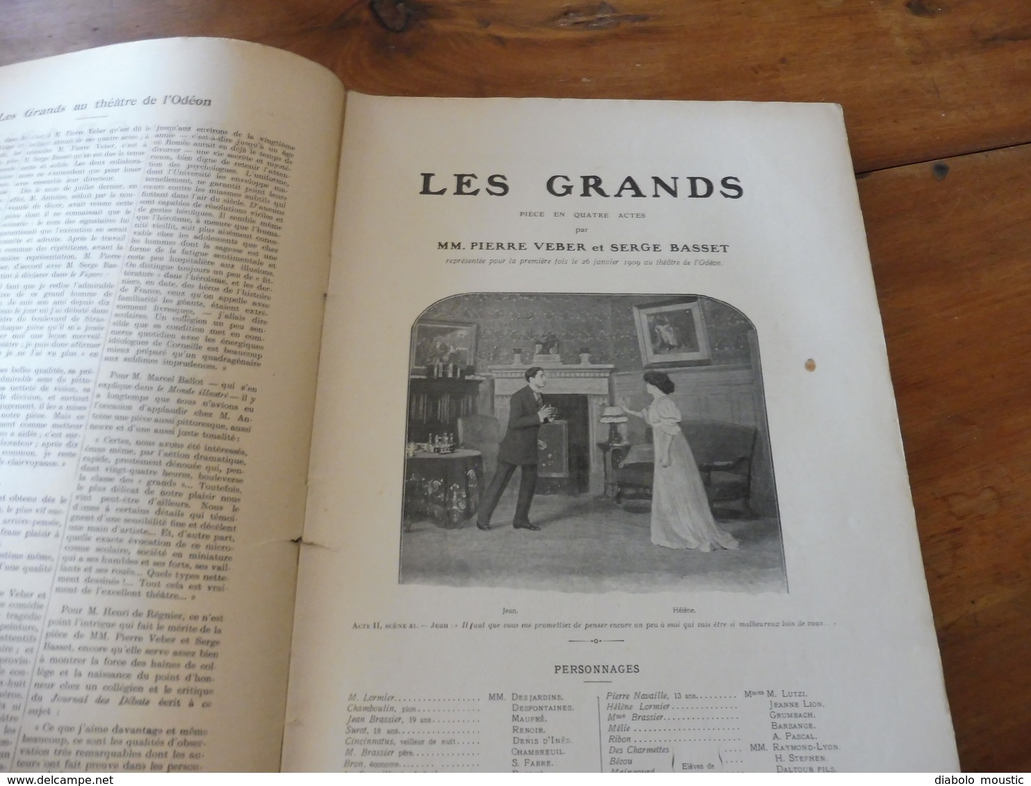 1909   L'ILLUSTRATION THÉÂTRALE  - Les Grands - Par Pierre Veber Et Serge Basset  (Photographies Larcher) - Other & Unclassified