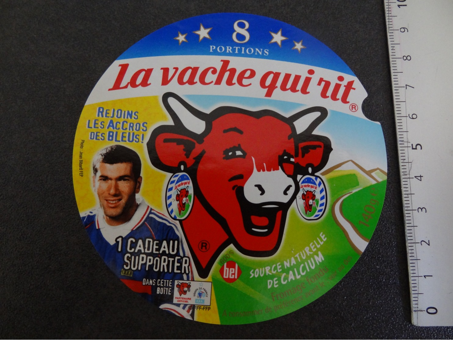 Etiquette De Vache Qui Rit Football Zidane - Cheese