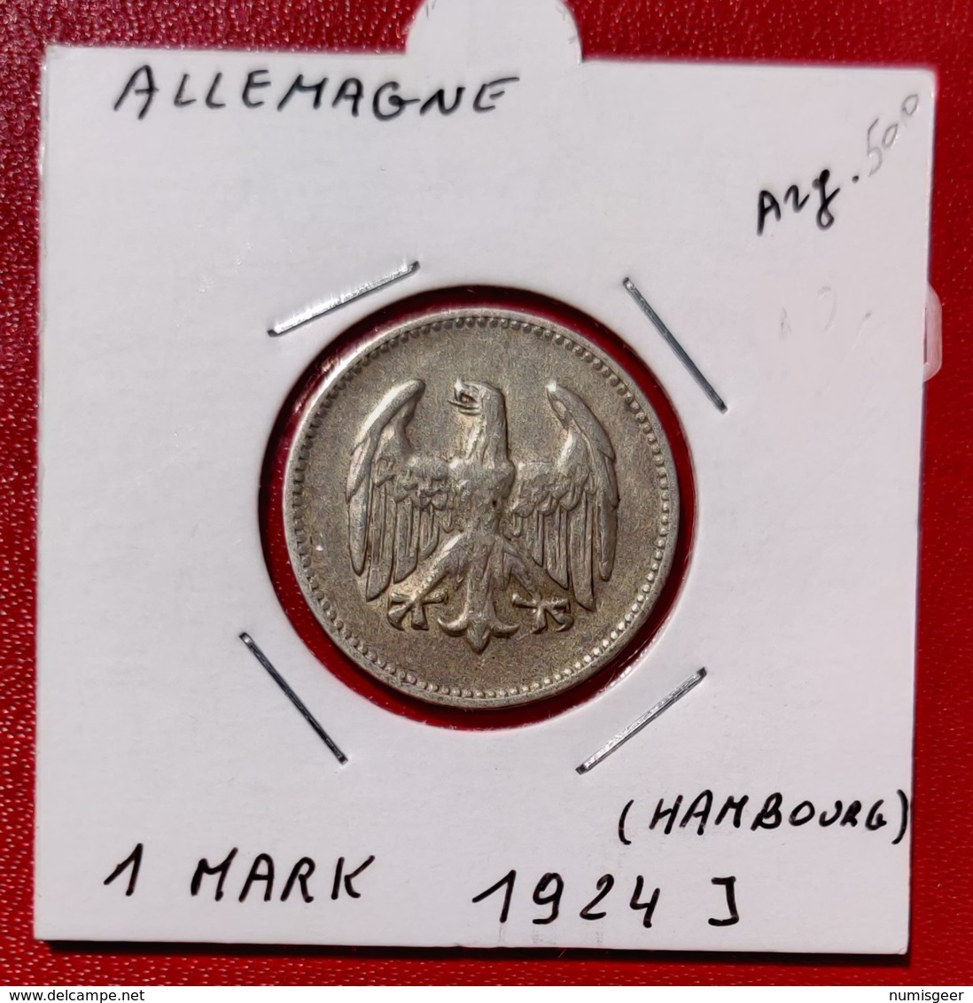 ALLEMAGNE-  1 MARK 1924 J - 1 Mark & 1 Reichsmark
