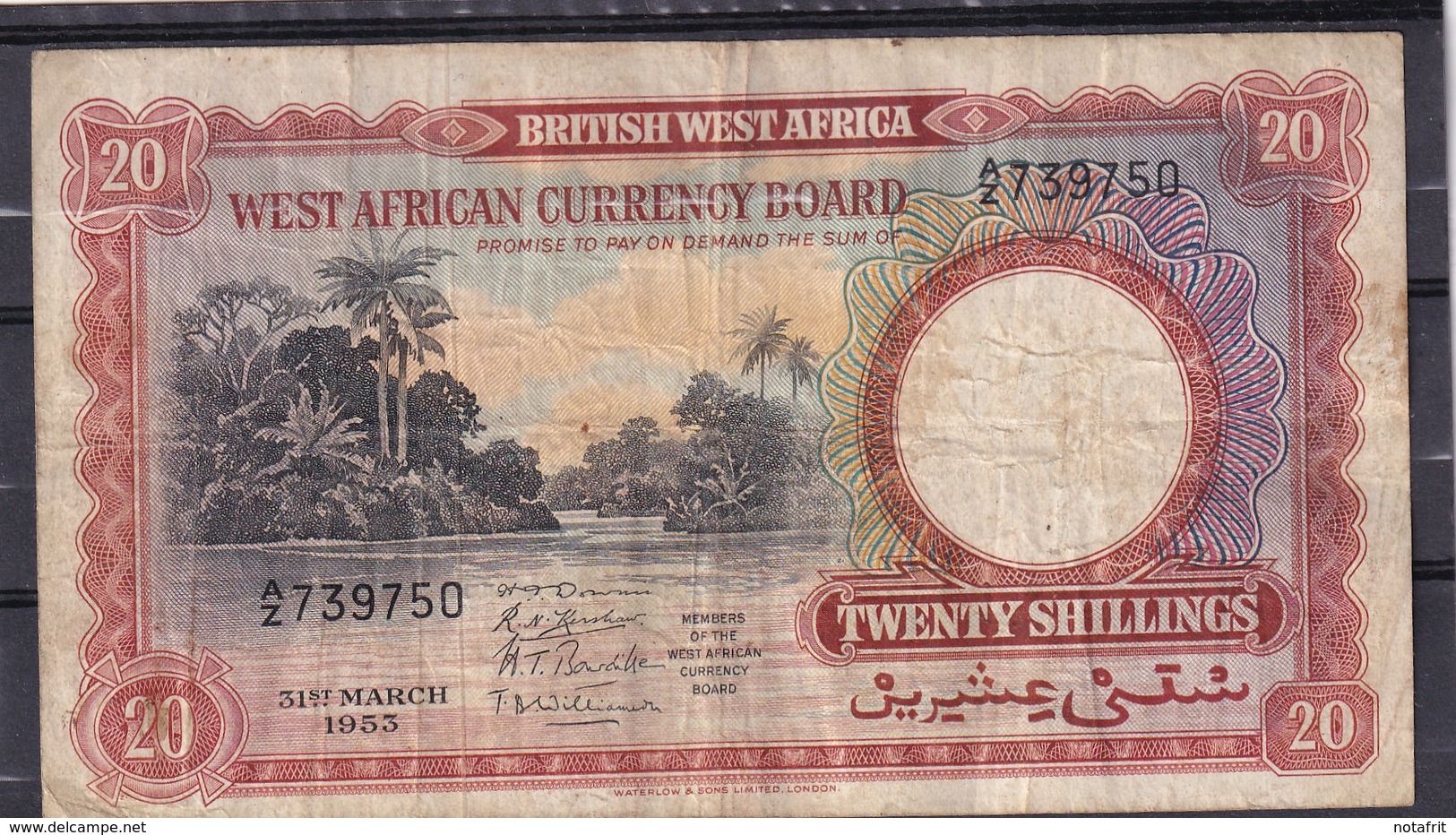 BWA British West Africa  20 Shillings  1953 Fine - Altri – Africa