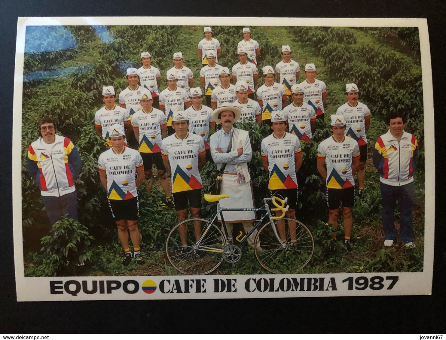 Team - Cafe De Colombia - 1987 - Carte / Card - Cyclists - Cyclisme - Ciclismo -wielrennen - Cyclisme