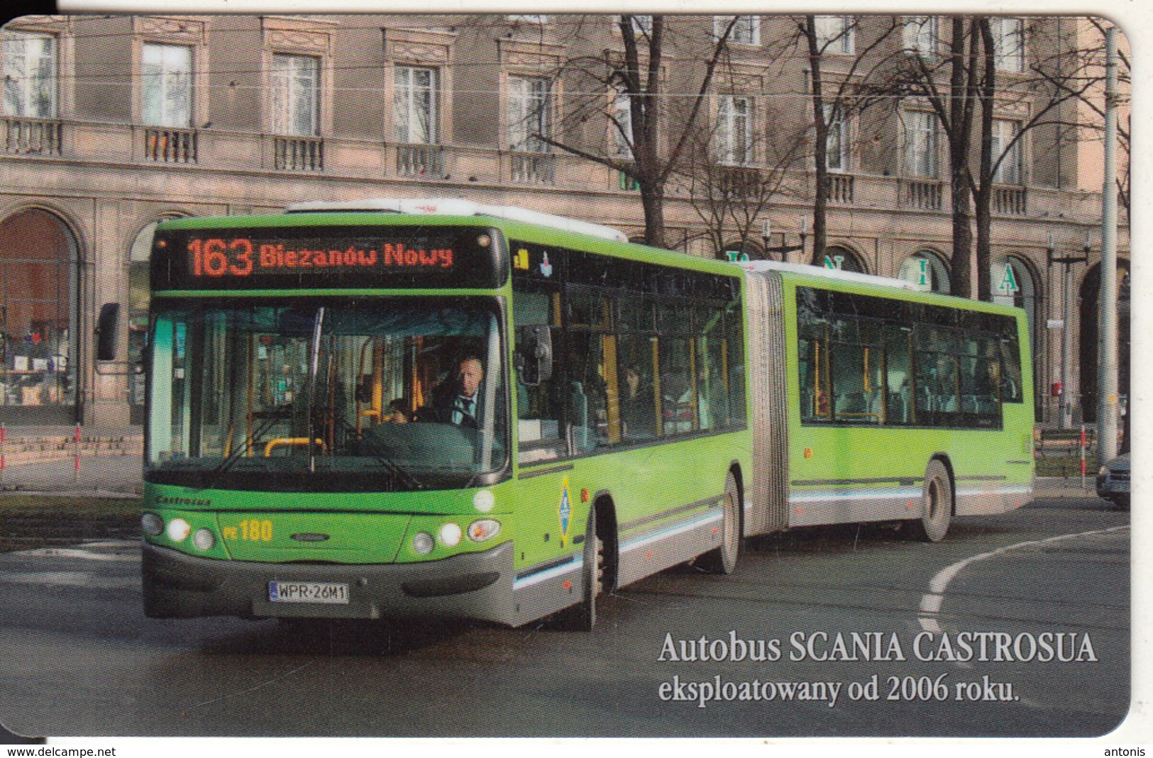 POLAND - Autobus Scania Castrosua, Krakow Bus Ticketcard, Used - Auto's