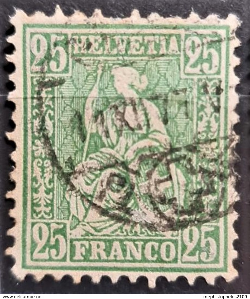 SWITZERLAND 1867-78 - Canceled - Sc# 55 - 25r - Oblitérés