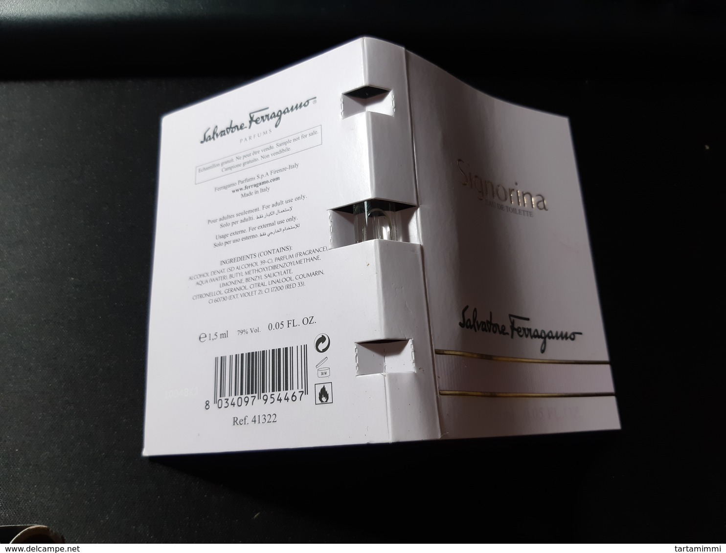 Campione Echantillon Parfum Salvatore Ferragamo Signorina - Echantillons (tubes Sur Carte)