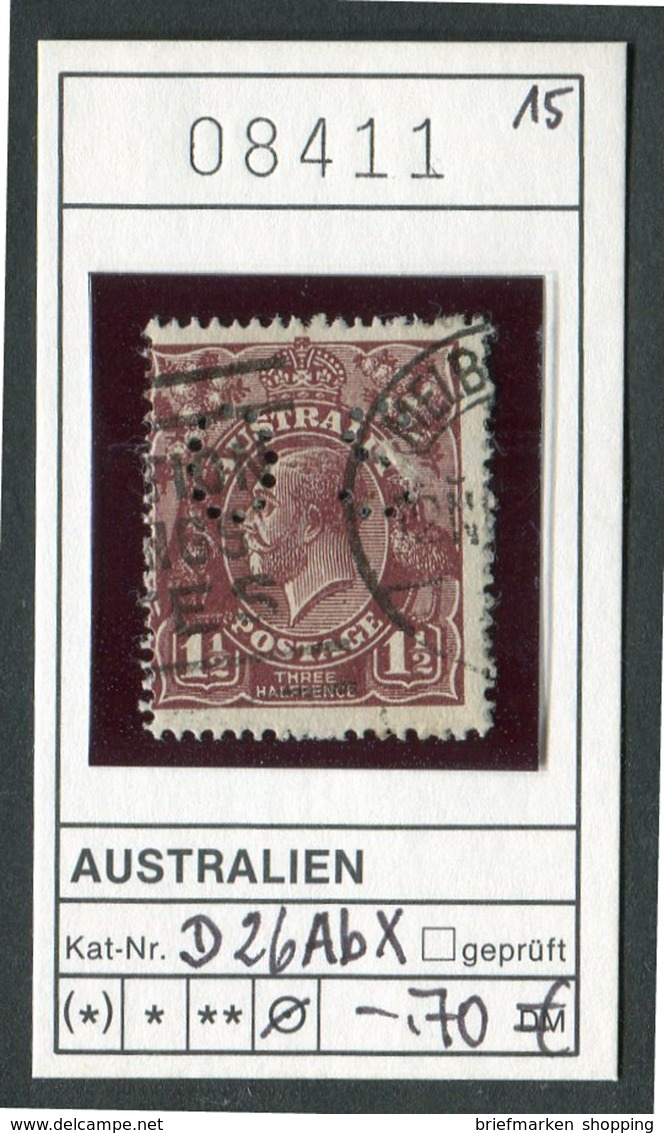 Australien - Australia - Australie - Michel Dienst / Service 26 Ab X Mit Lochung / Perfins O.S. - Oo Oblit. Used - Dienstmarken