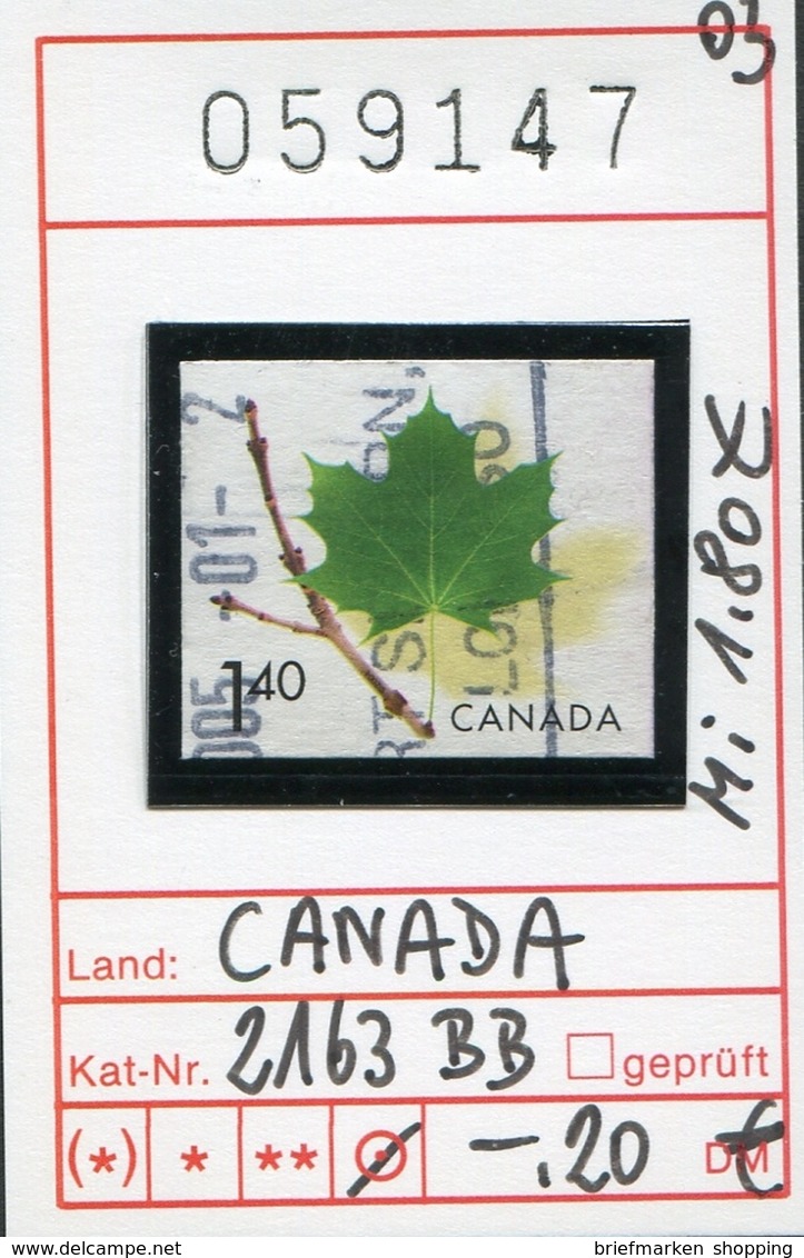Kanada - Canada - Michel 2163 BB - Oo Oblit. Used Gebruikt - - Oblitérés