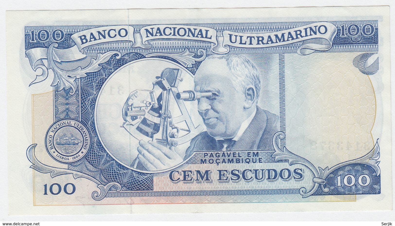 Portugal Mozambique 100 Escudos 1972 XF+ Pick 113 - Mozambique