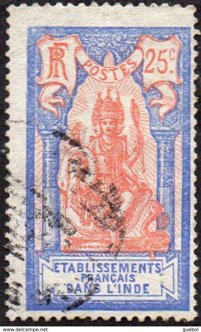Inde Obl. N°  52 - Dieu BRAMA Le 25c Outremer Et Rouge-orange - Used Stamps