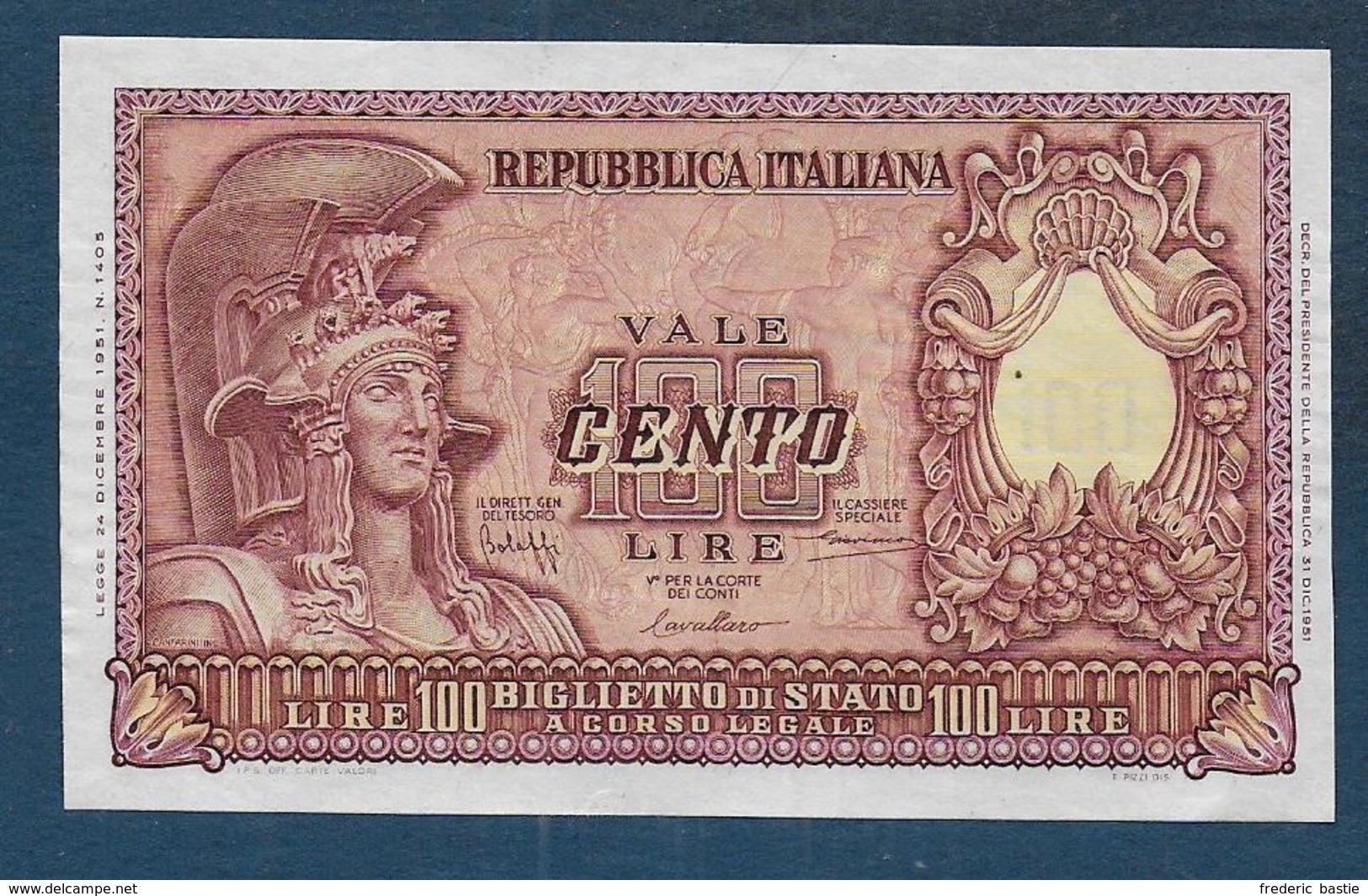 Italie - Billet De 100 Lire De 1951 - 100 Lire