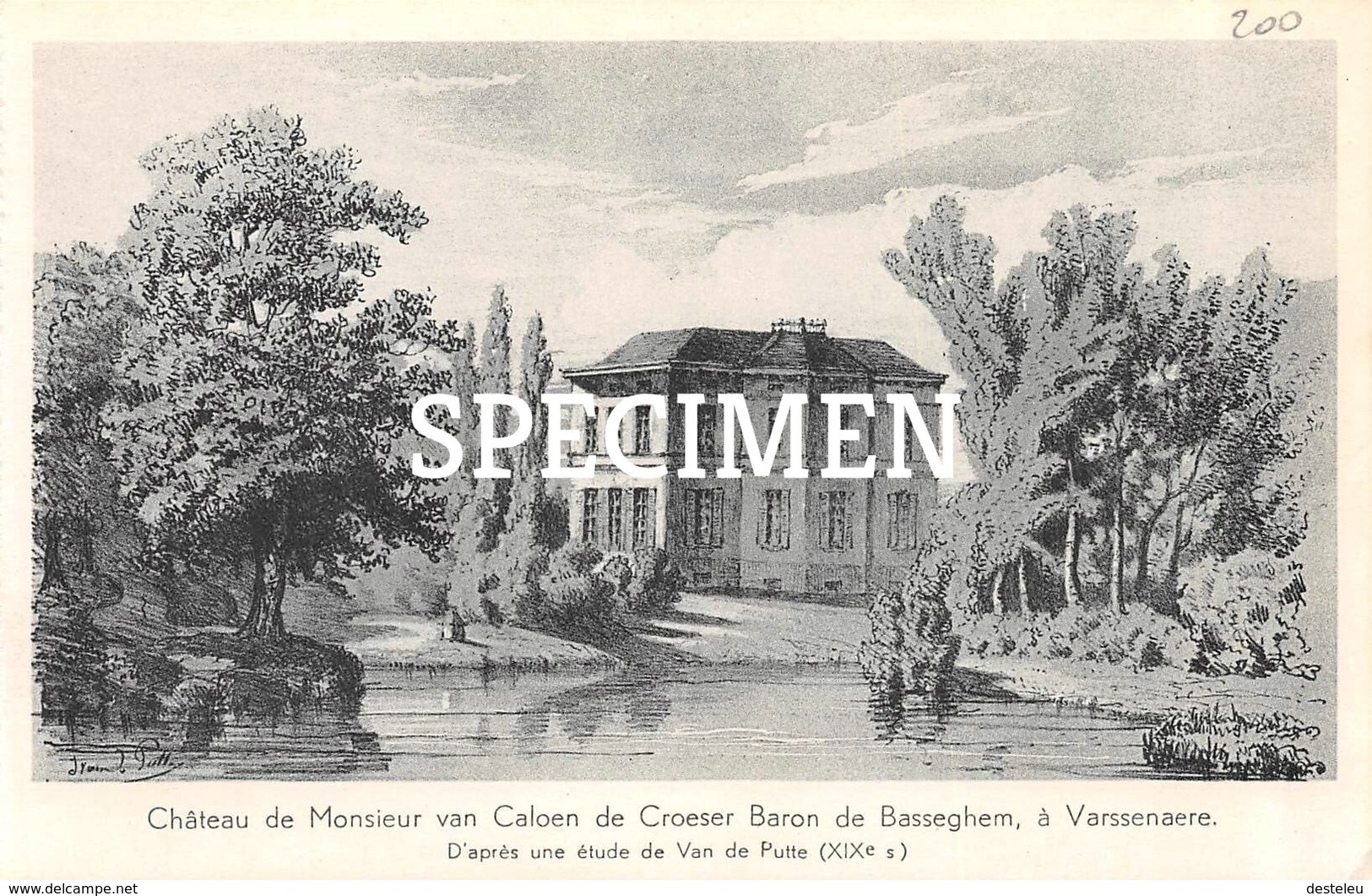 Château De Monsieur Van Caloen De Croeser Baron De Basseghem - Varsenare - Jabbeke