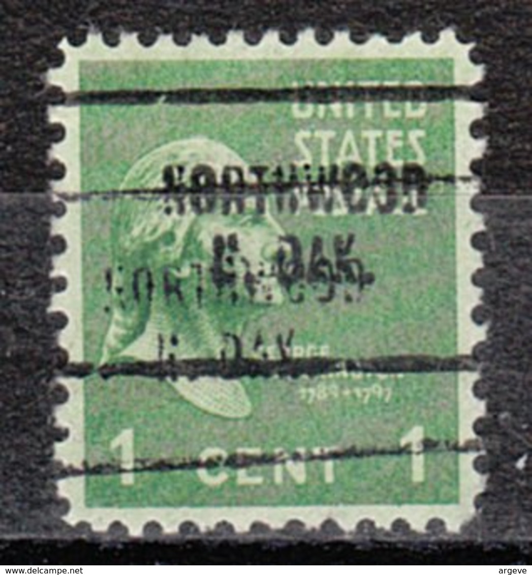 USA Precancel Vorausentwertung Preo, Locals North Dakota, Northwood 704, Double - Precancels