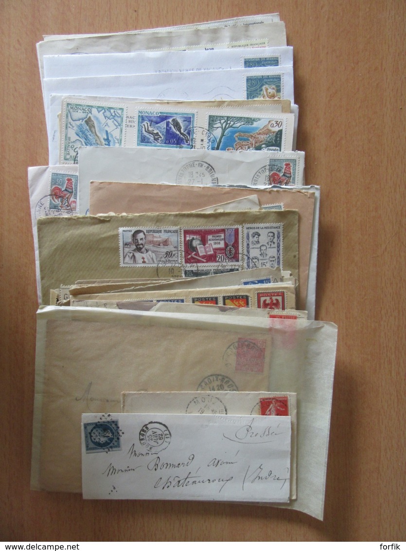 France + Monaco - 37 Enveloppes Et Cartes - Période Classique (Napoléon 1862) à Moderne (1995) - A étudier - Colecciones Completas