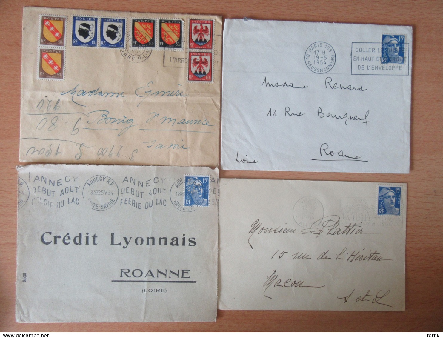 France + Monaco - 37 Enveloppes Et Cartes - Période Classique (Napoléon 1862) à Moderne (1995) - A étudier - Colecciones Completas