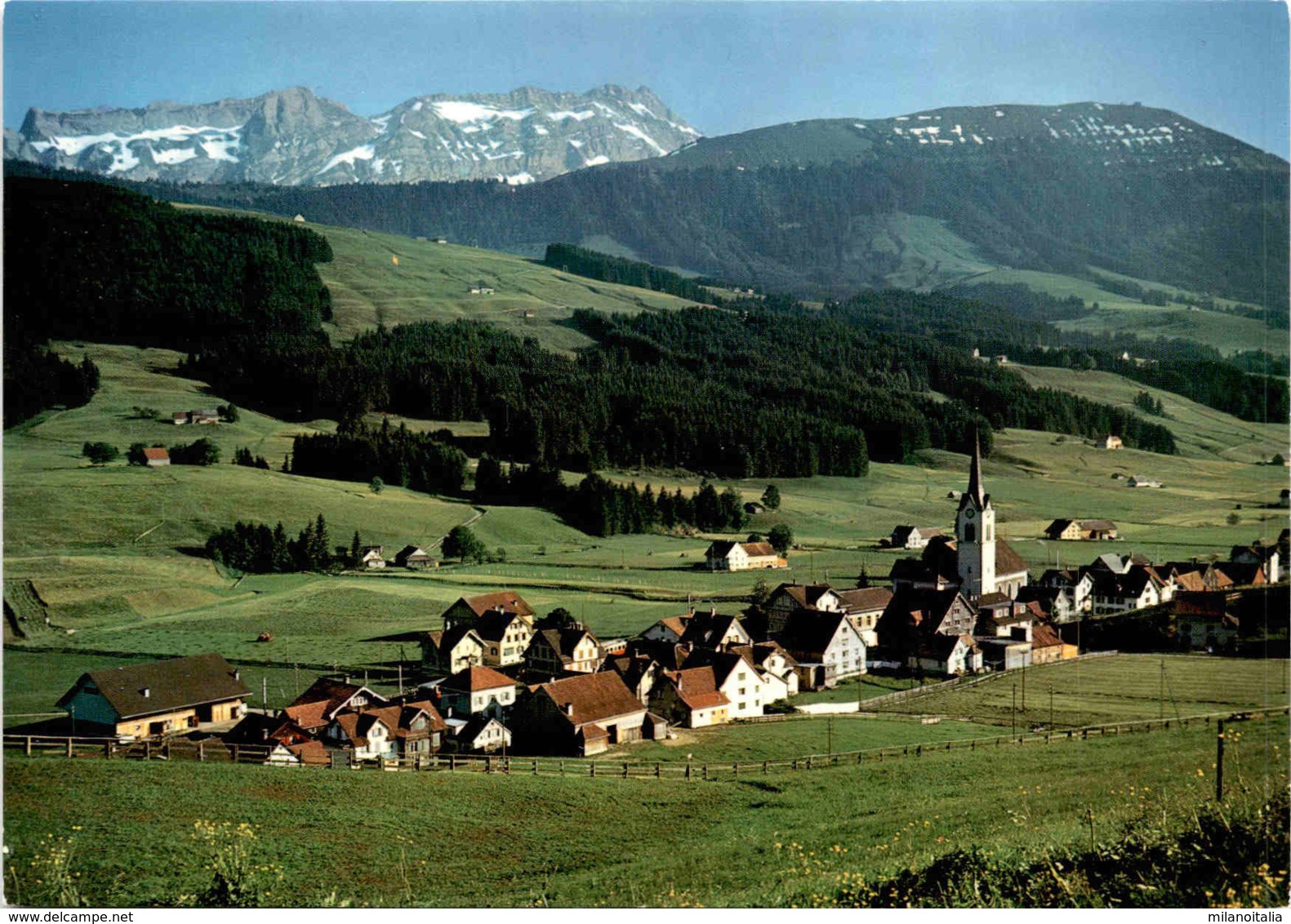 Gonten (AI) Mit Kronberg Und Säntis (35542) (b) - Kronberg