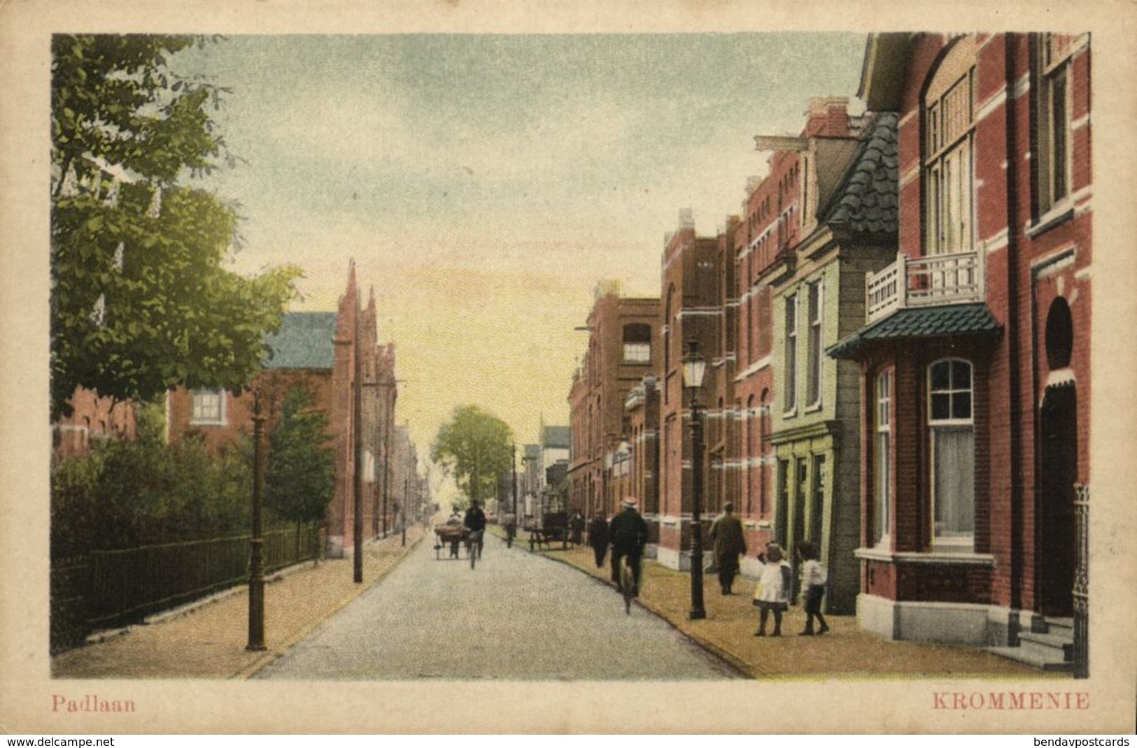 Nederland, KROMMENIE, Padlaan (1920s) Ansichtkaart - Krommenie