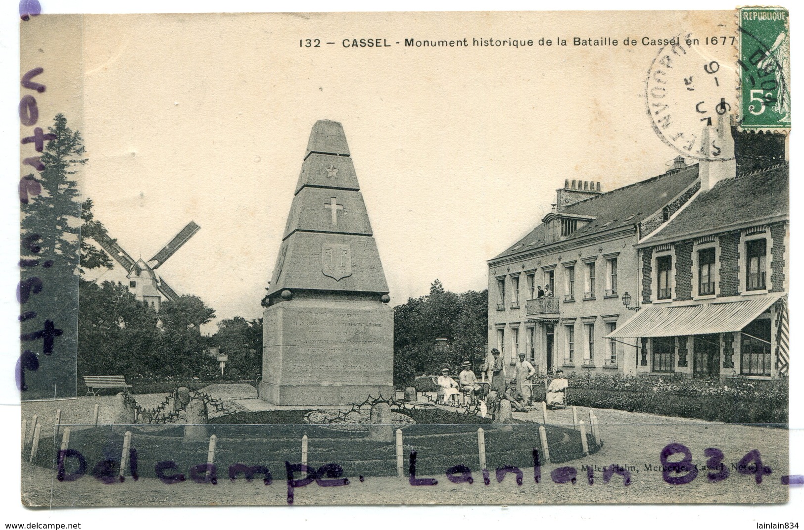 - 132 - CASSEL - (Nord ), Monument Historique De La Bataille De 1677,  écrite, Ancienne, épaisse, TBE, Scan. - Cassel