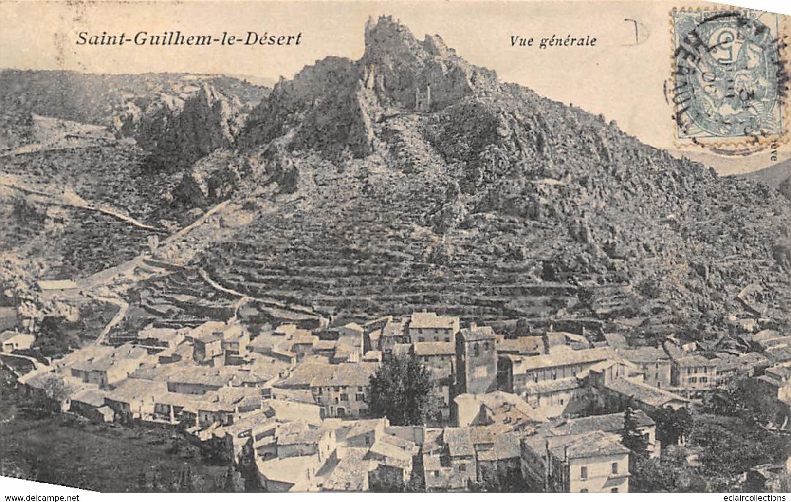 Saint Guilhem Le Désert         34        Vue Générale  Et Le Château De Don Juan                    (voir Scan) - Andere & Zonder Classificatie