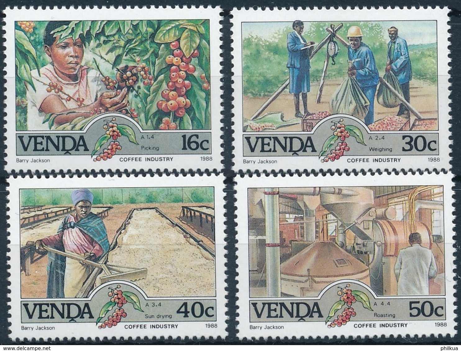 Venda - Michel 167-170 -  Kaffeeindustrie, Kaffeeernte, Kaffeeverarbeitung, Koffie Industrie - Postfrisch/** / MNH - Sonstige & Ohne Zuordnung