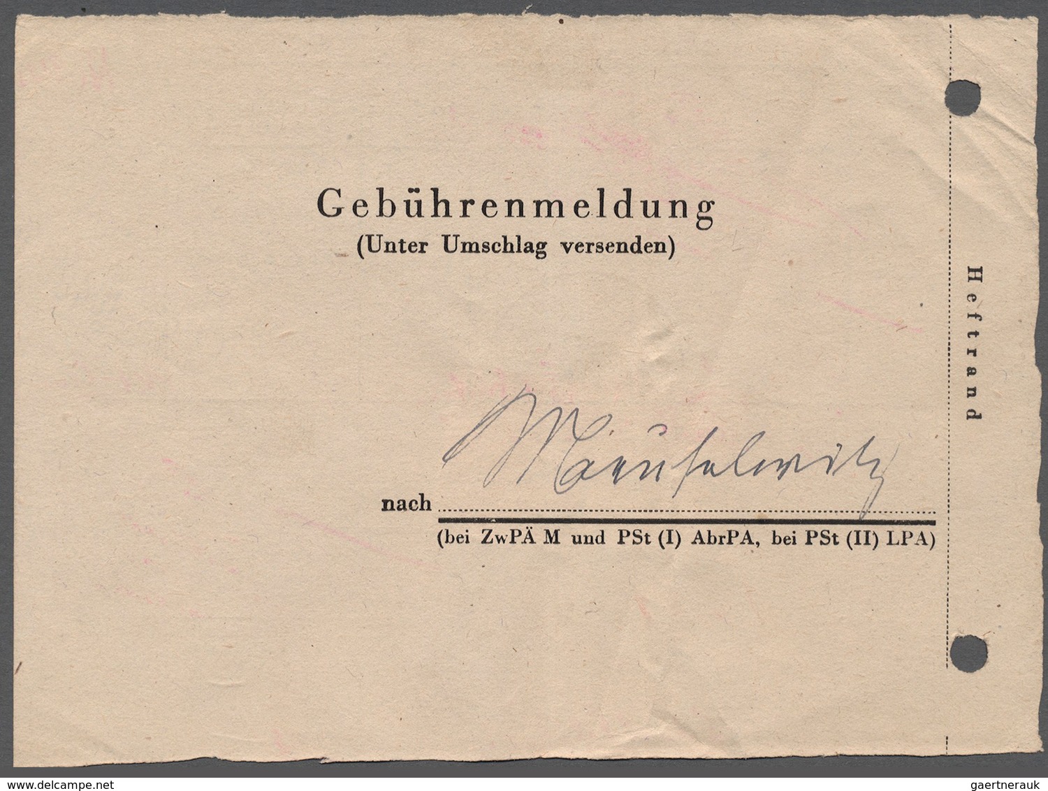 Sowjetische Zone - Allgemeine Ausgaben: 1948, 20 Pfg. Und 6 Pfg. Maschinenaufdruck Mit Stempel "MEUS - Other & Unclassified