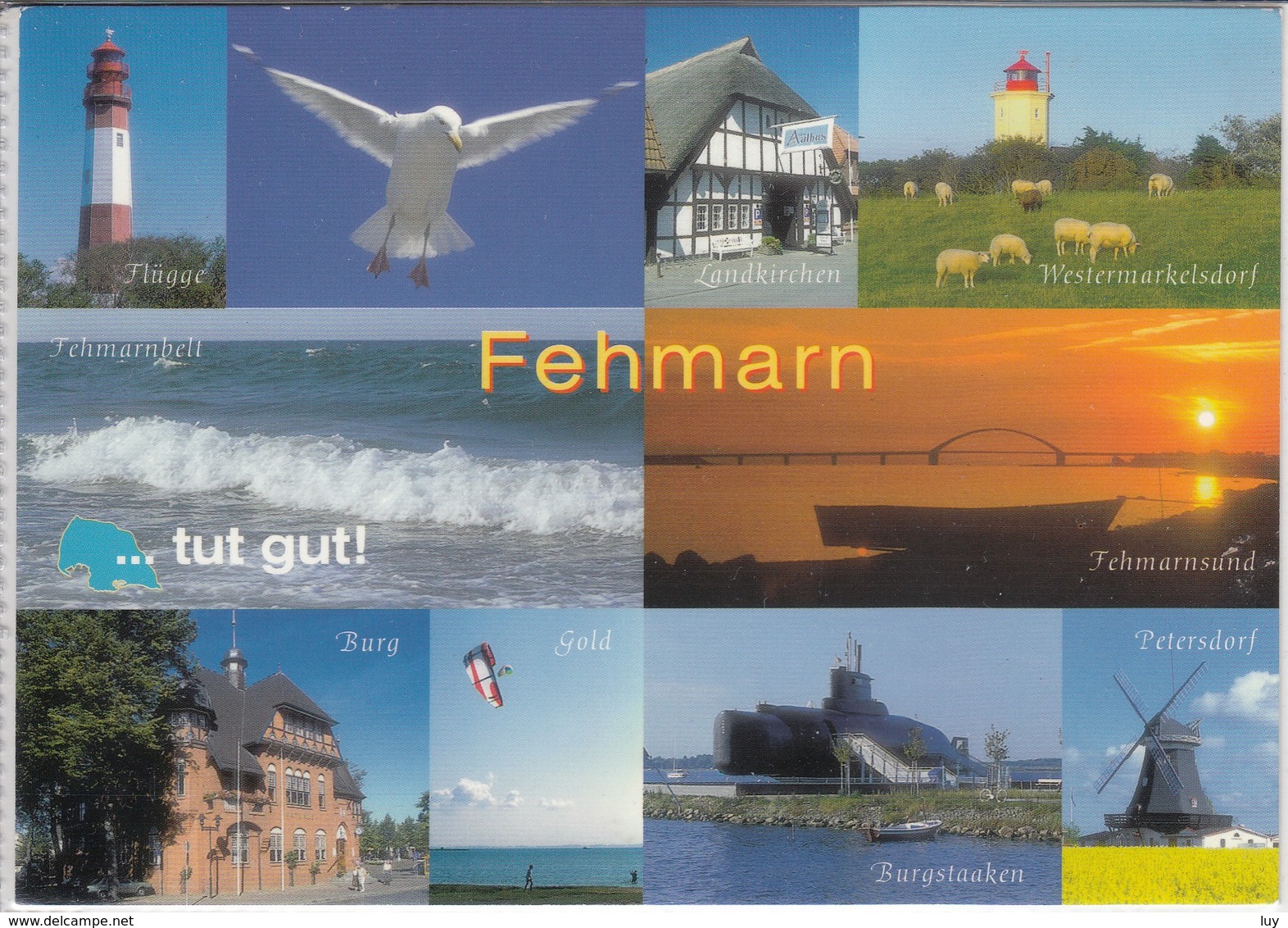 FEHMARN Ostseeinsel - Mehrfachansicht Mit Leuchtturm, Windmühle U.a., - Fehmarn