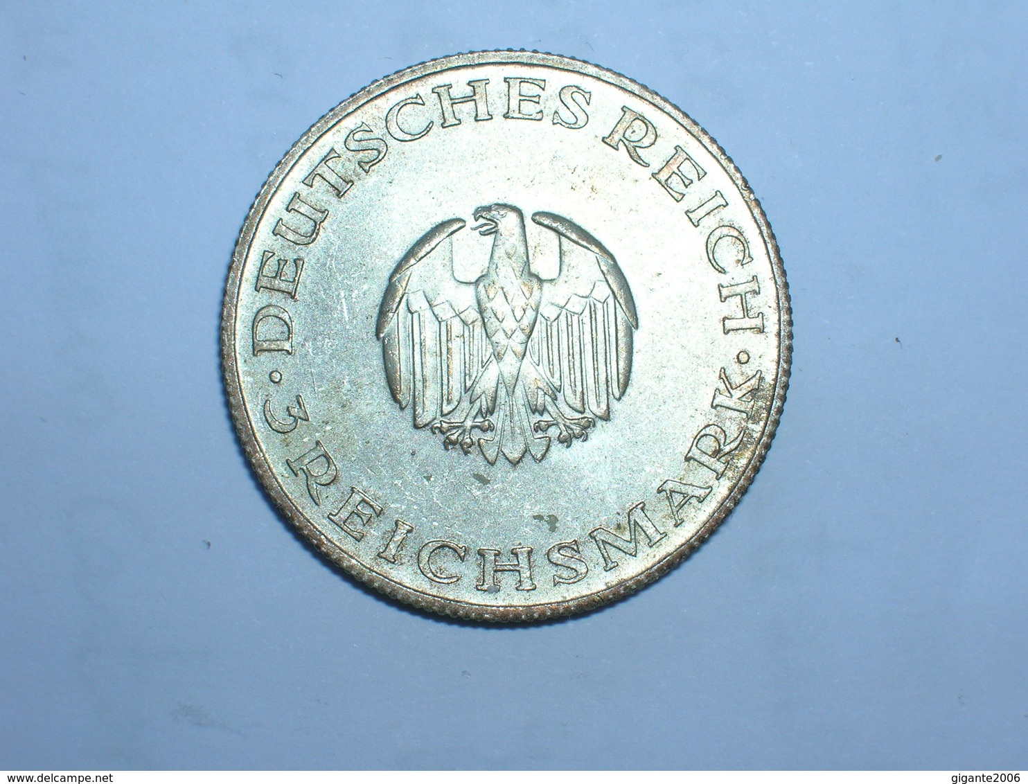 ALEMANIA-WEIMAR- 3 MARCOS LESSING 1929 J (839) - 3 Mark & 3 Reichsmark