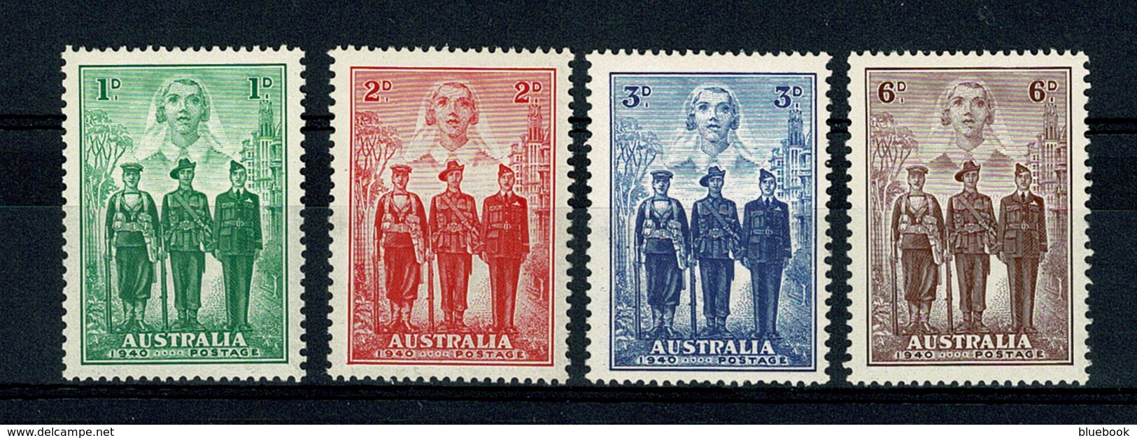 Ref 1355 - Australia 1940 Imperial Forces Mint Stamps SG 196/199 - Cat £57+ - Neufs