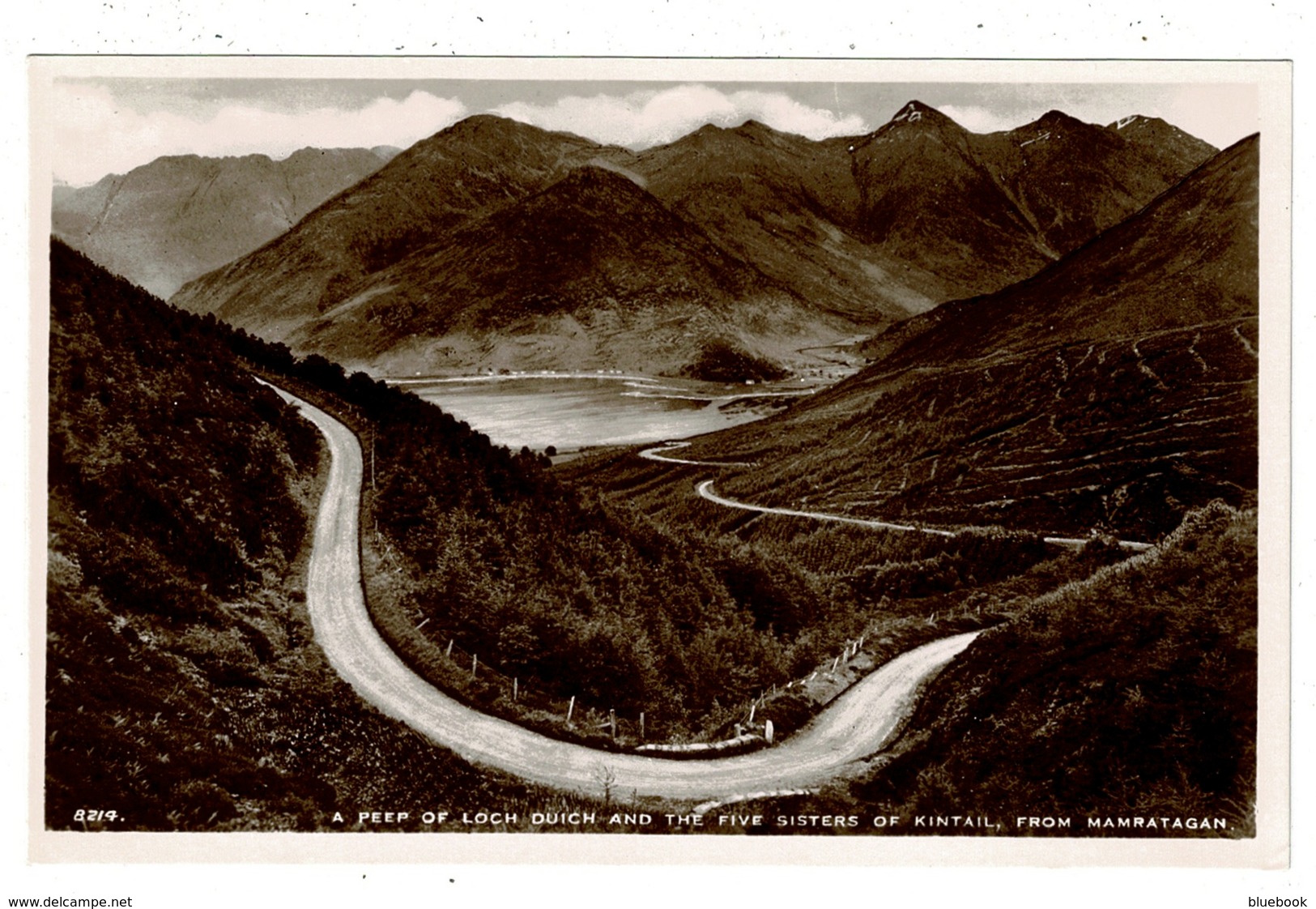 Ref 1356 - Real Photo Postcard - Loch Duich & Five Sisters Of Kintail Mamratagan Scotland - Ross & Cromarty