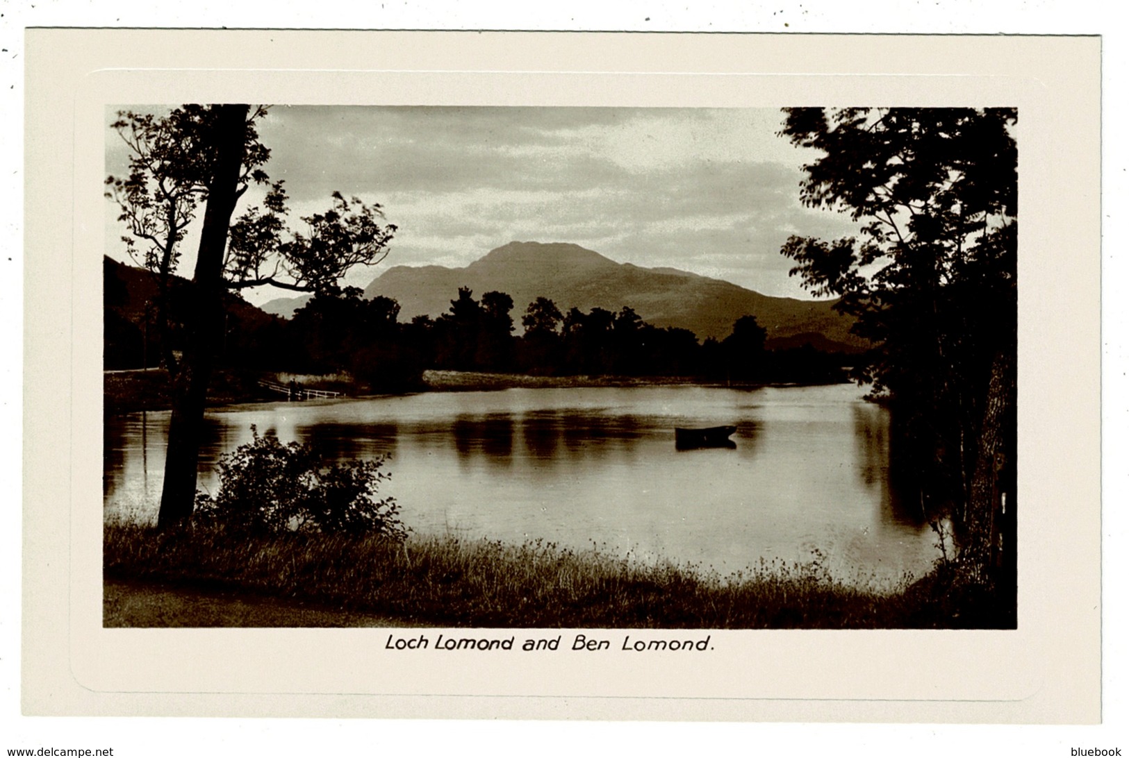 Ref 1357 - Real Photo Postcard - Loch Lomond & Ben Lomond - Dunbartonshire Scotland - Dunbartonshire