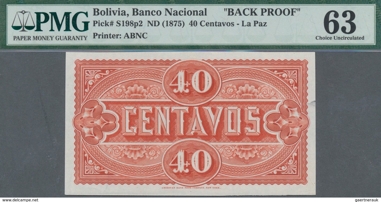 Bolivia / Bolivien: Banco Nacional De Bolivia Set Of Two Single Sided Specimen Proofs (Front And Bac - Bolivia