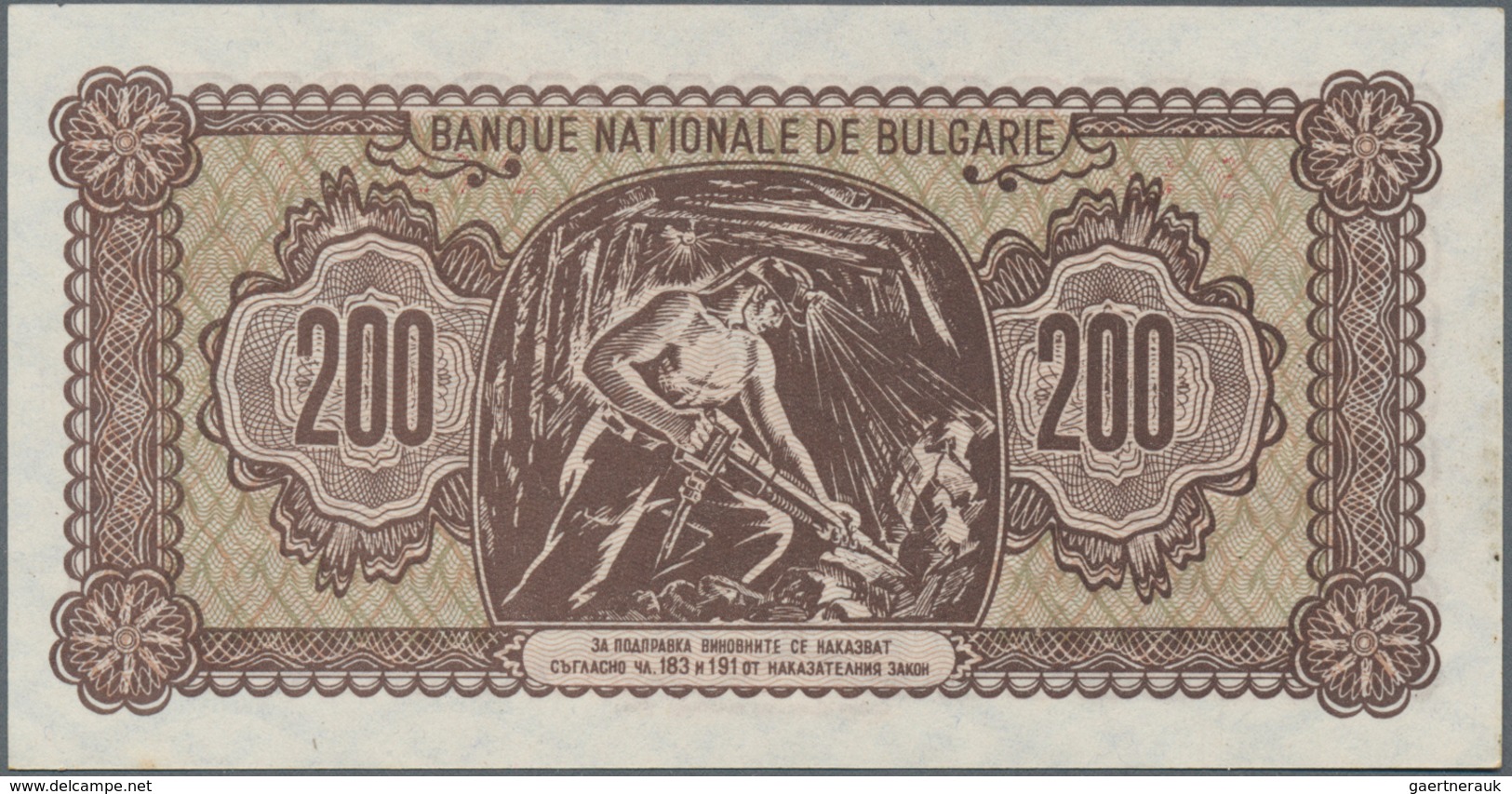 Bulgaria / Bulgarien: Very Nice Lot With 3 Banknotes Of The 1948 Series With 200 Leva P.75 (UNC), 25 - Bulgaria