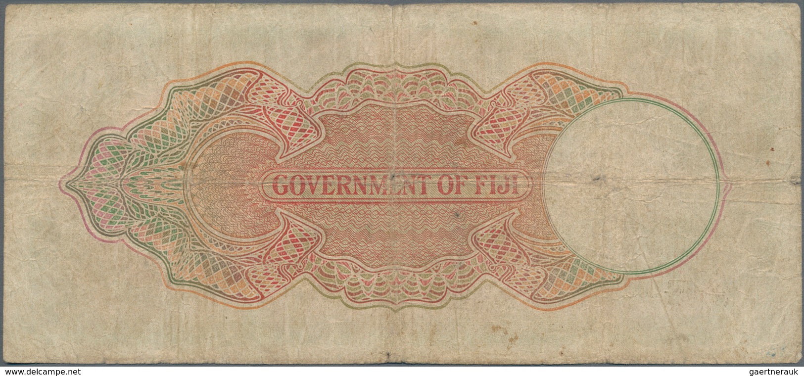 Fiji: 1 Pound June 1st 1951, P.40f, Small Border Tears And Tiny Holes At Center. Condition: F/F- - Figi