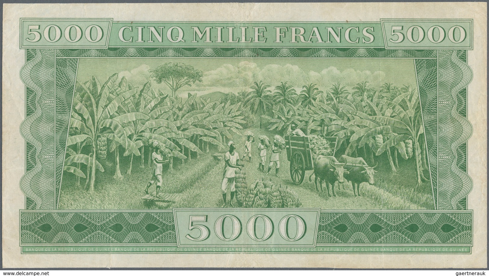 Guinea: Banque De La République De Guinée 5000 Francs 1958, P.10, Still Nice For This Large Size Not - Guinea