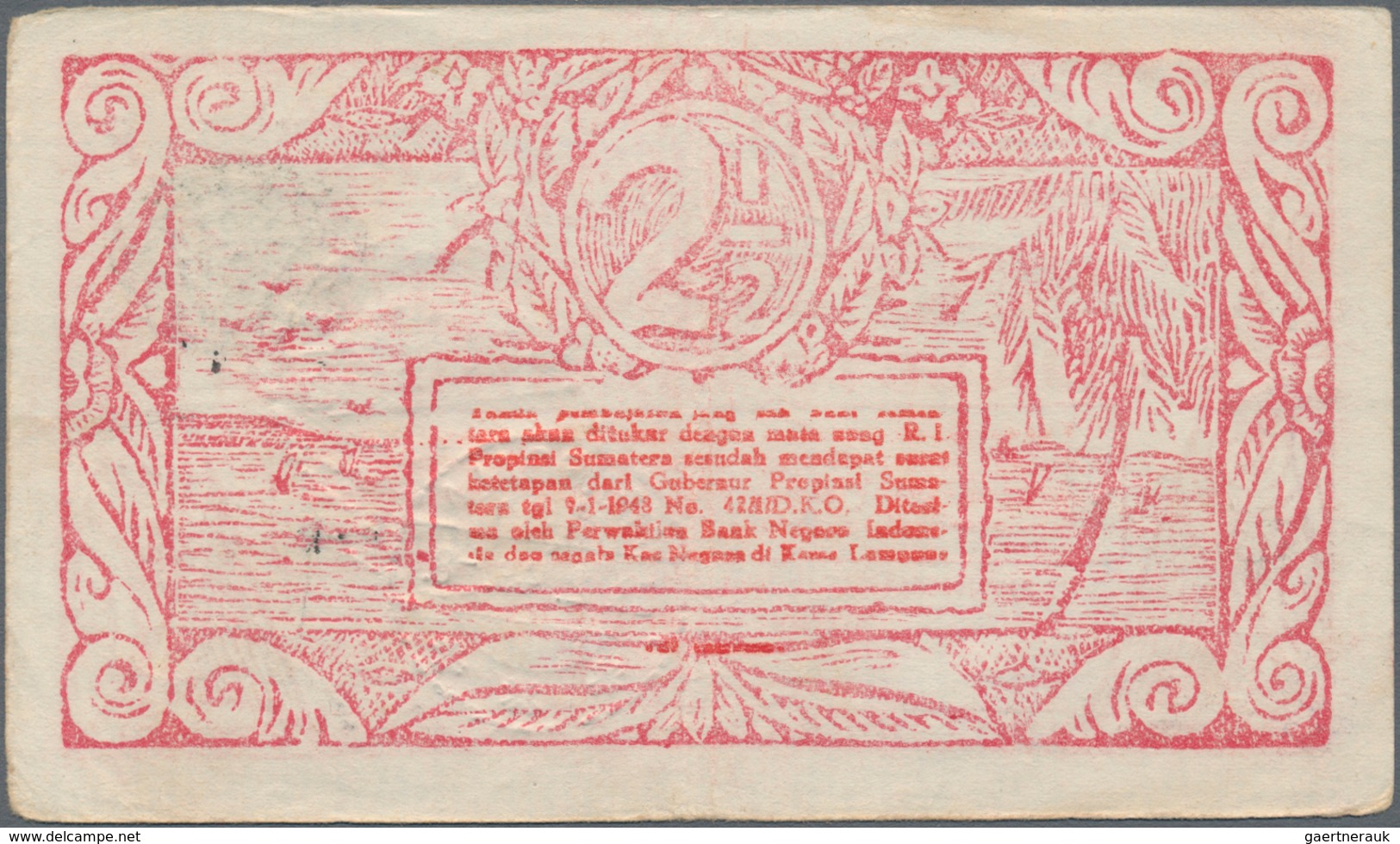 Indonesia / Indonesien: Set with 8 banknotes of the local & rebellious issues of the 1940's with 50