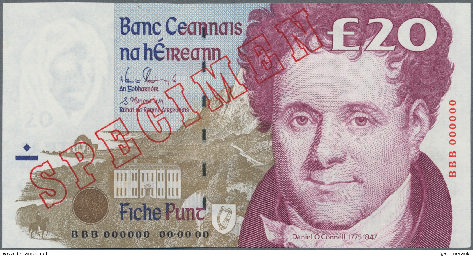 Ireland / Irland: Lot 4 Specimen Banknotes: 5, 10, 20 And 50 Pounds 1992-2001 Series, P.75s-78s, Unc - Ierland
