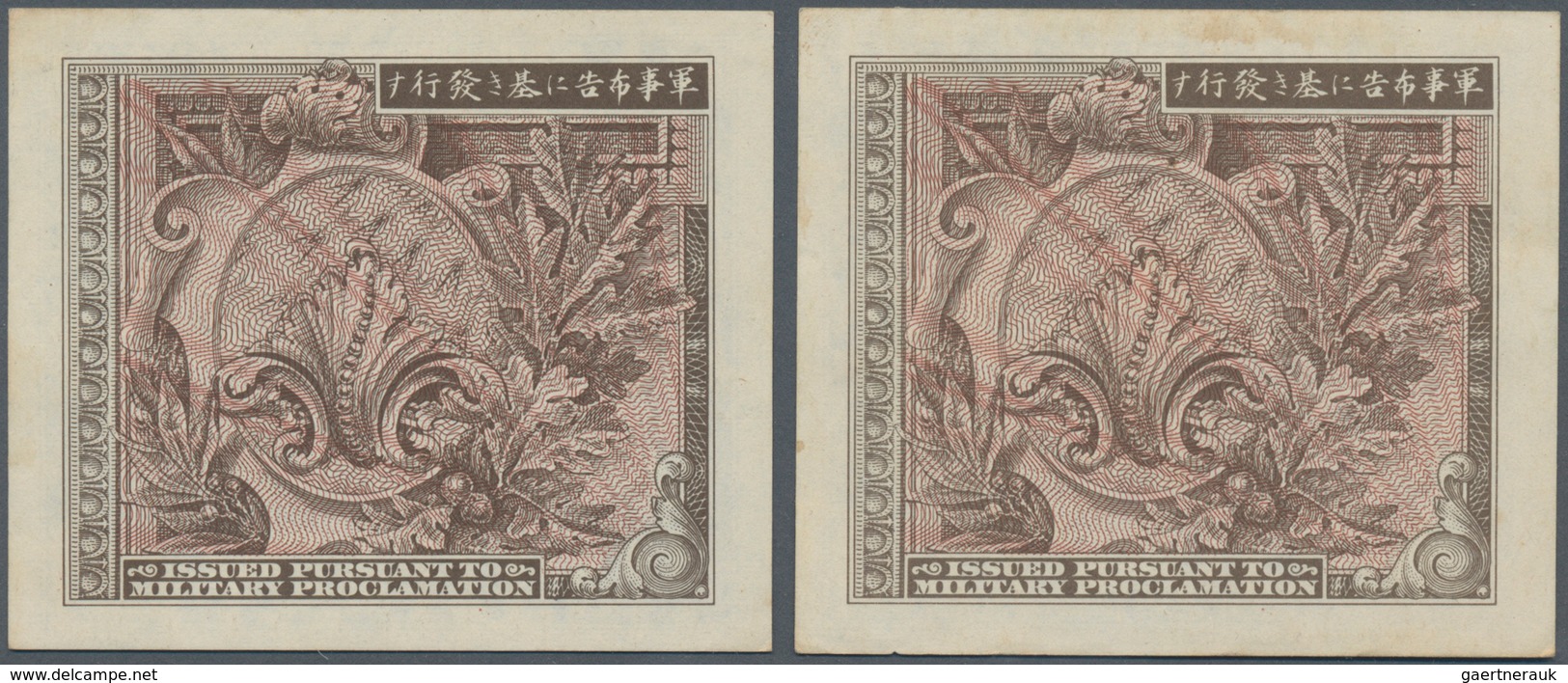 Japan: Allied Military Command Set With 4x 10 Sen ND(1945), Letter "B" In Underprint With Serial Num - Giappone