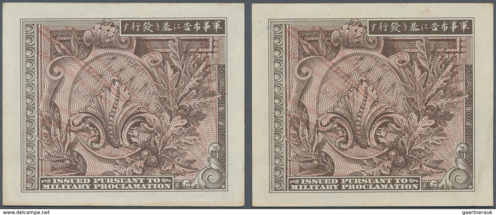 Japan: Allied Military Command Set With 4x 10 Sen ND(1945), Letter "B" In Underprint With Serial Num - Japan