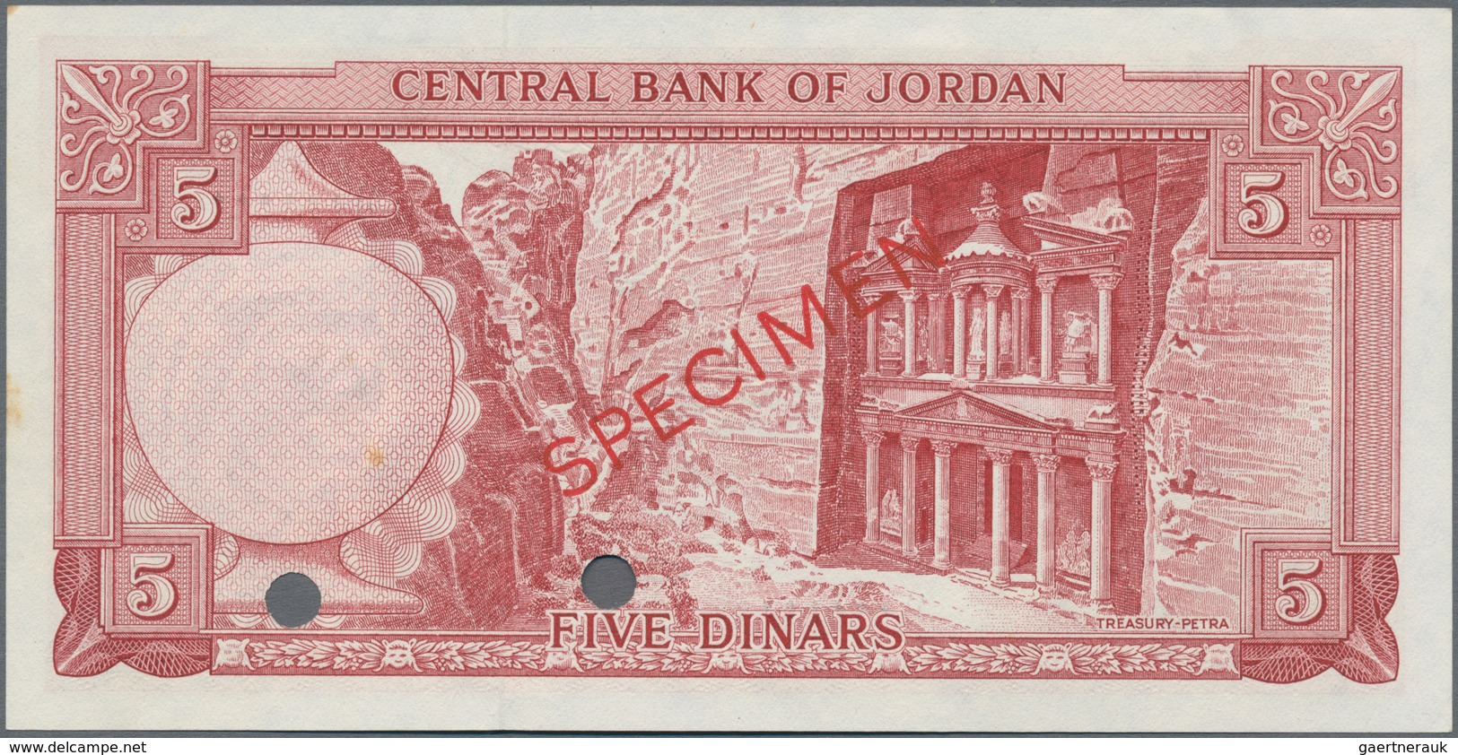 Jordan / Jordanien: Central Bank of Jordan set with 500 Fils, 1, 5 and 10 Dinars L.1959 (1965) SPECI