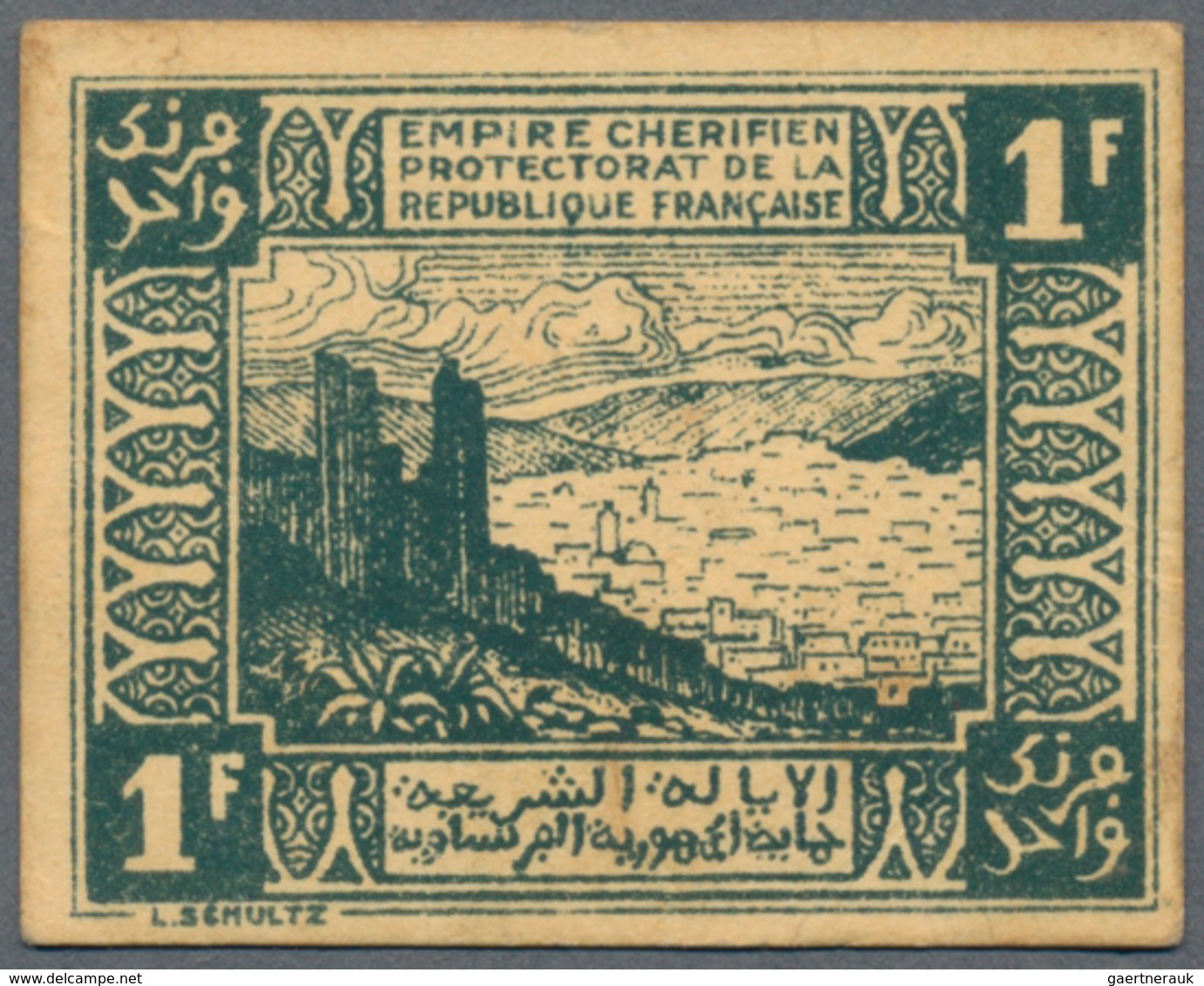 Morocco / Marokko: Empire Cherifien Set With 50 Centimes, 1 And 2 Francs 1944, P.41, 42, 43 In UNC C - Marocco