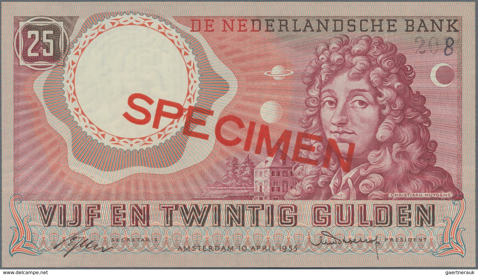 Netherlands / Niederlande: Very Nice Pair With 25 Gulden 1955 P.87 (aUNC/UNC) And 25 Gulden 1955 SPE - Other & Unclassified
