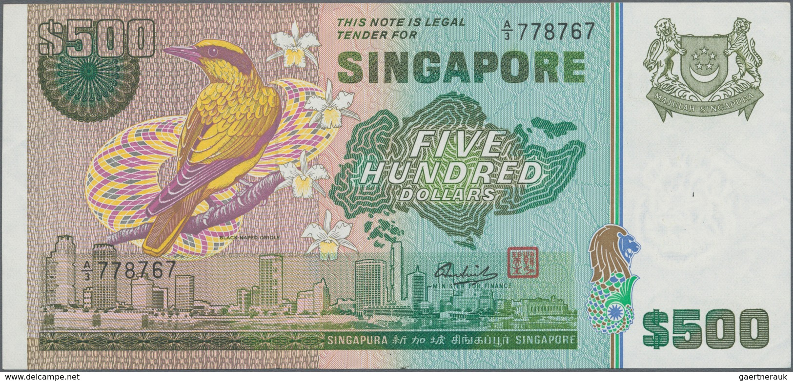 Singapore / Singapur: Board Of Commissioners Of Currency 500 Dollars ND(1977), P.15, Very Popular An - Singapour