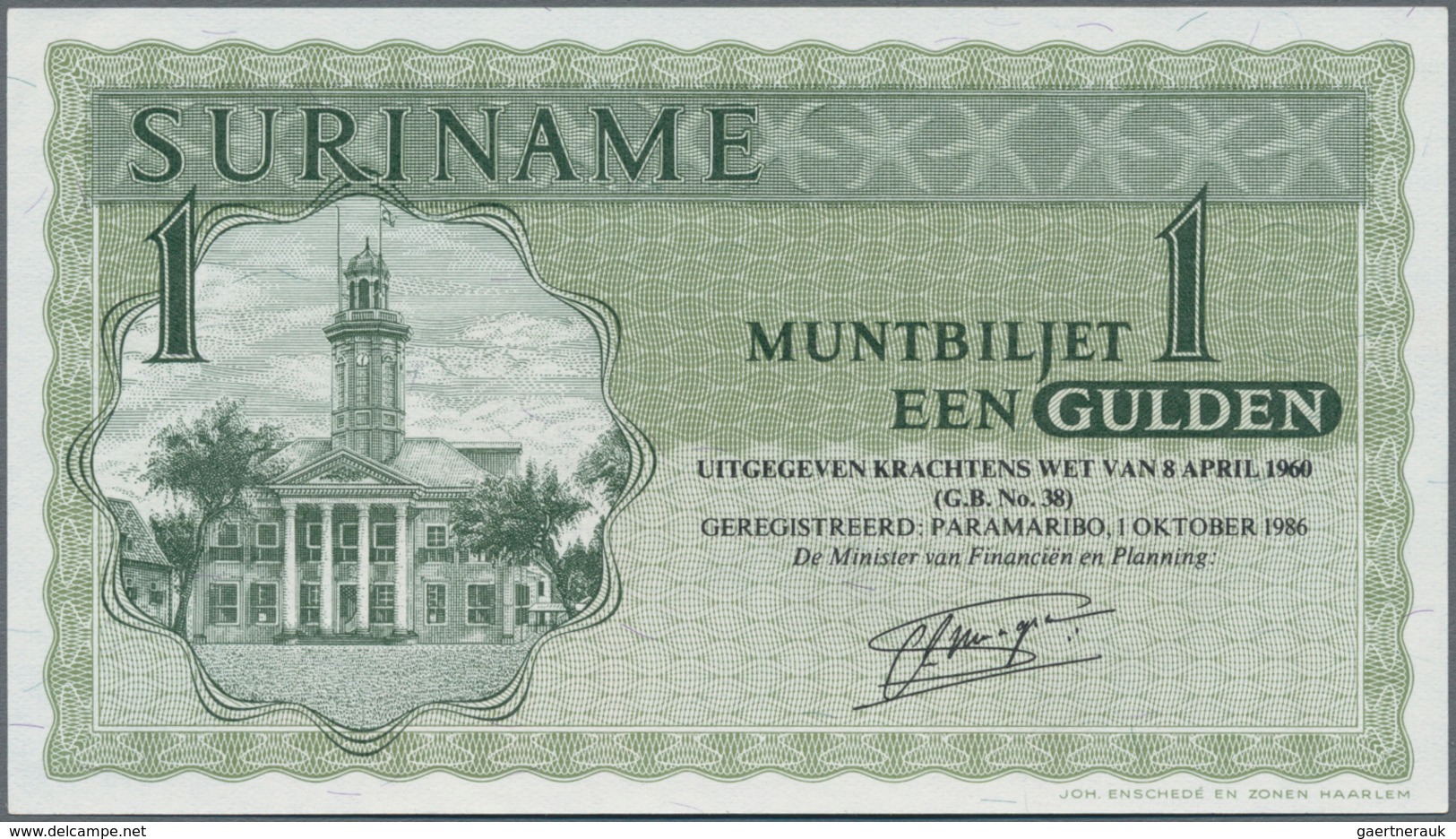 Suriname: Centrale Bank Van Suriname Nice Lot With 13 Banknotes, Comprising 2x 1 Gulden 1963 (F), 4x - Surinam