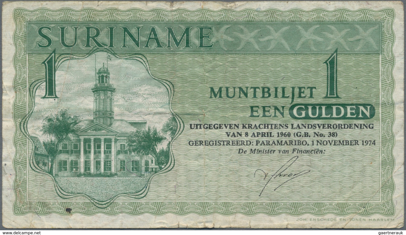 Suriname: Centrale Bank van Suriname nice lot with 13 banknotes, comprising 2x 1 Gulden 1963 (F), 4x