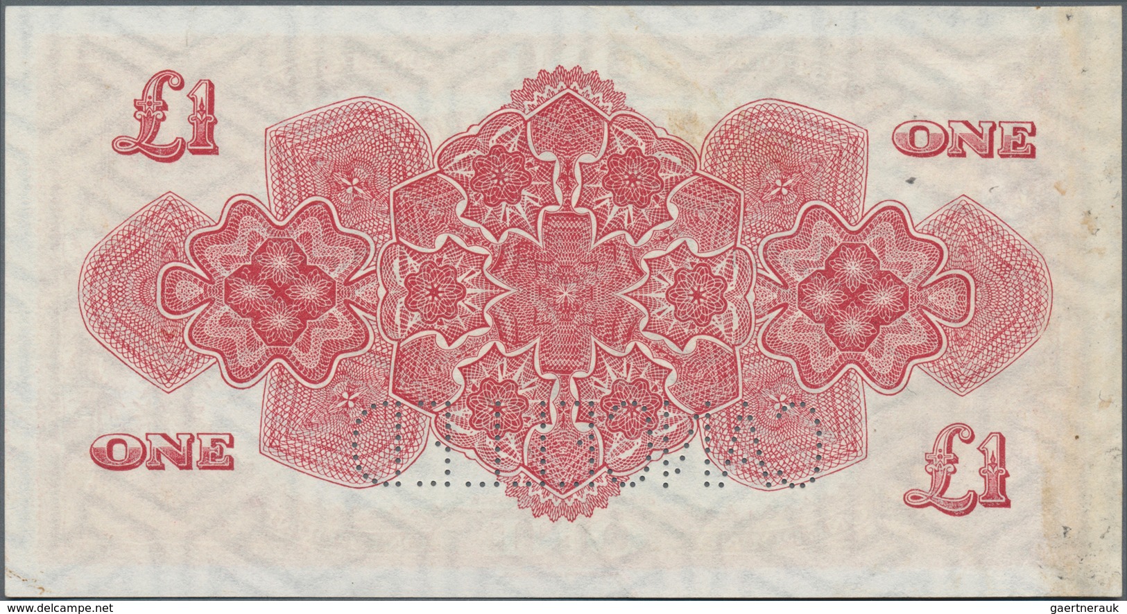 Tonga:  Government Of Tonga 1 Pound ND(1945) De La Rue Archive SPECIMEN, P.11as With Zero Serial Num - Tonga