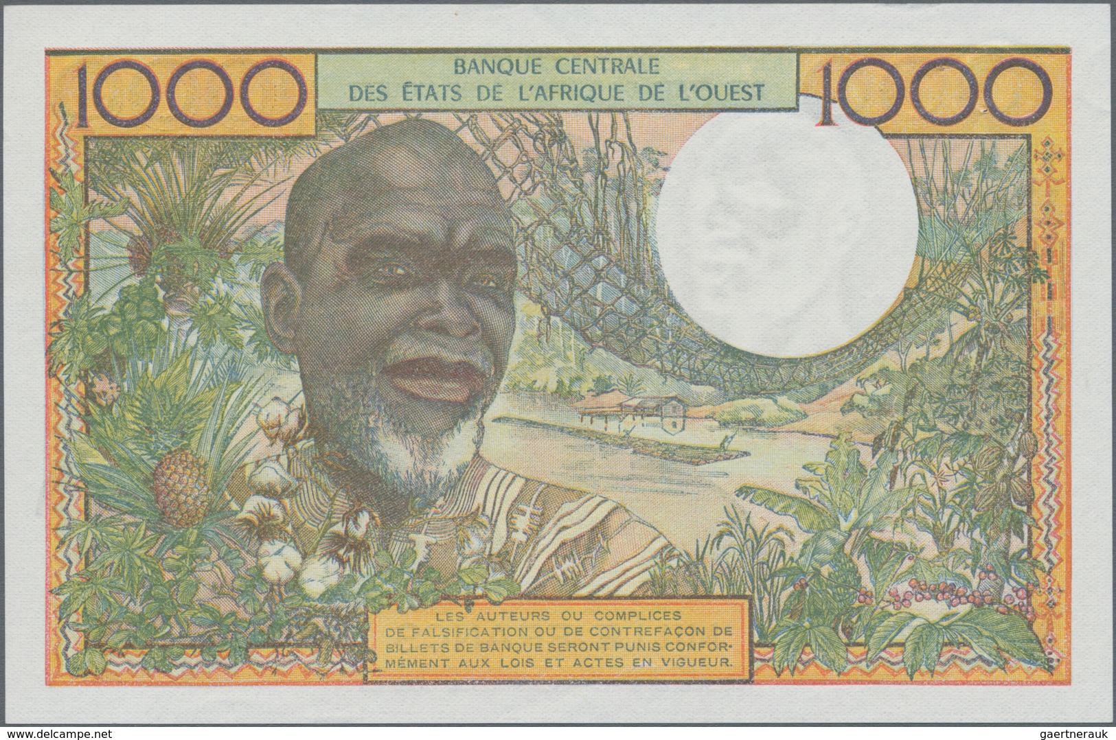 West African States / West-Afrikanische Staaten: Set With 3 Banknotes Comprising 1000 Francs ND Lett - Westafrikanischer Staaten