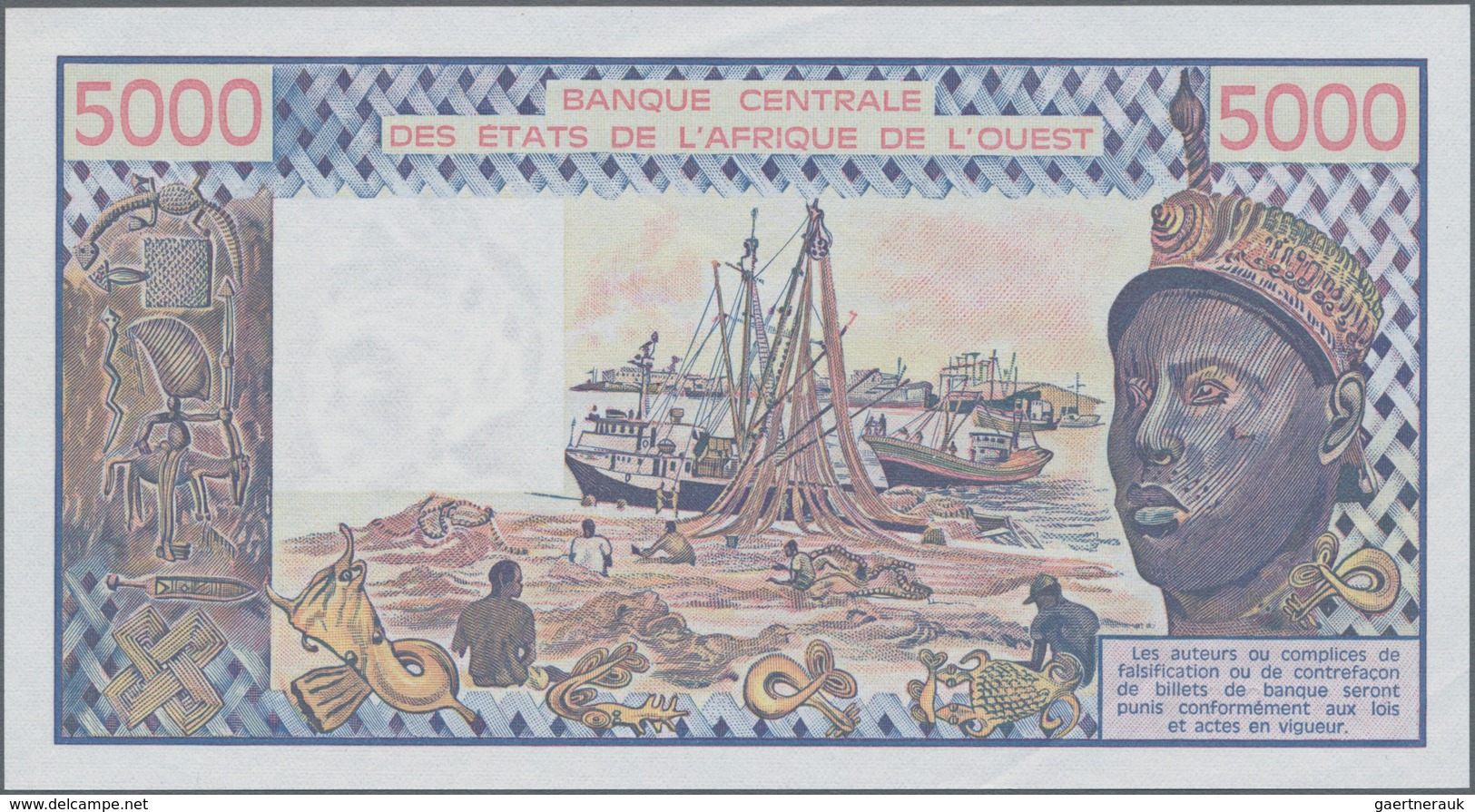 West African States / West-Afrikanische Staaten: Set With 3 Banknotes Comprising 1000 Francs ND Lett - Westafrikanischer Staaten