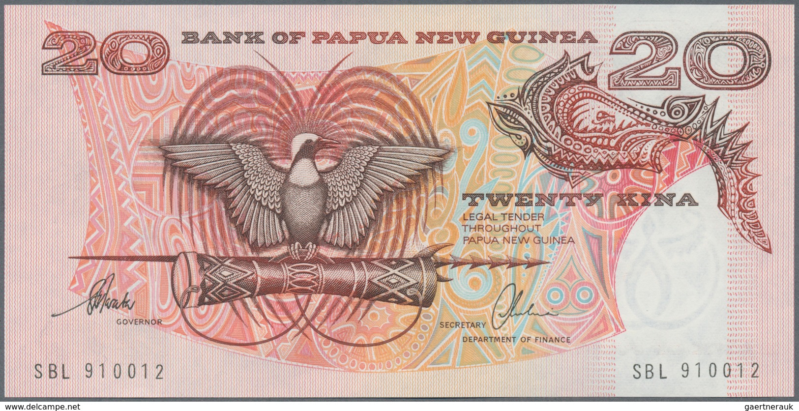 Papua New Guinea: Huge lot with 1225 banknotes comprising 100x 2 Kina P.1, 100x 2 Kina P.5a, 110 pcs